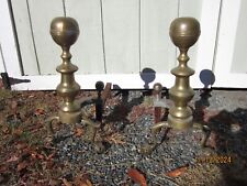 Antique andirons brass for sale  Rock Hall