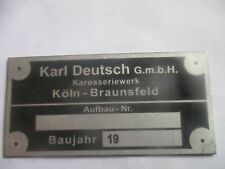 Typenschild schild karl gebraucht kaufen  Deutschland