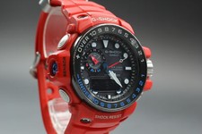 [Perto de ESTADO PERFEITO] Relógio Solar Masculino Casio G-Shock Gulfmaster GWN-1000RD-4AJF Rádio Vermelho comprar usado  Enviando para Brazil