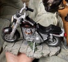 Modelo de motocicleta em miniatura preta, decoração colecionável, Harley-Davidson clássica comprar usado  Enviando para Brazil