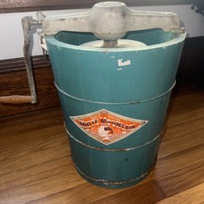 RARO 6 QT Turquesa White Mountain Sorveteira Congelador Manivela 1920s? comprar usado  Enviando para Brazil