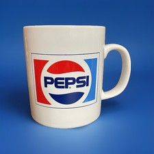 Caneca de café vintage original Pepsi refrigerante pop cola vintage cerâmica branca/porcelana comprar usado  Enviando para Brazil