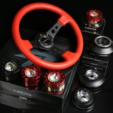 VOLANTE DE COURO VERMELHO NOVO SEM ETIQUETAS 141H HUB+RED GEN2.0 LIBERAÇÃO RÁPIDA+3"PRATO PROFUNDO comprar usado  Enviando para Brazil