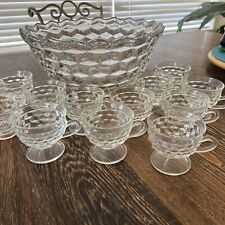 glass 12 punchbowl cups for sale  Casa Grande