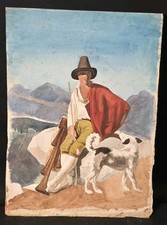 Tableau ancien aquarelle d'occasion  Toulouse-