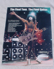 Pôster publicitário de guitarra Paul Stanley KISS Final Tour Washburn (2006) 24"x18" comprar usado  Enviando para Brazil