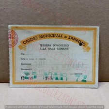 Tessera ingresso casinò usato  Cuneo