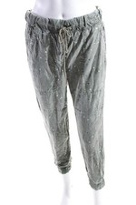 Calça feminina de pano e pedra respingo de tinta cordão cintura cônica verde tamanho P comprar usado  Enviando para Brazil