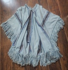 Xale poncho feminino com franjas frente aberta azul cobertura comprar usado  Xale poncho feminino com franjas frente aberta azul cobertura comprar usado  Enviando para Brazil