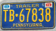 Targa pennsylvania originale usato  Biella
