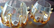 2xvintage amber murano for sale  REDRUTH