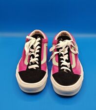 Sapatos Vans Off The Wall Old Skool rosa e preto camurça lona tamanho feminino 10.5 comprar usado  Enviando para Brazil