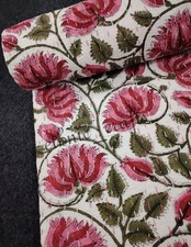Colcha colcha colcha de algodão indiana com estampa de bloco Kantha comprar usado  Enviando para Brazil