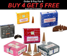 Satya Insence Nag Champa Super Hit Sage Branco Rosa Palo Dhoop Box Incenso Cones comprar usado  Enviando para Brazil
