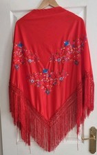 Stunning red embroidered for sale  CANNOCK