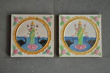 2 peças de azulejos cerâmicos vintage Goodness Laxmi Picture em relevo comprar usado  Enviando para Brazil