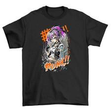 Camiseta "Punk Anime" - Agite o estilo com um toque de rebelião! Engraçado, unissex D comprar usado  Enviando para Brazil