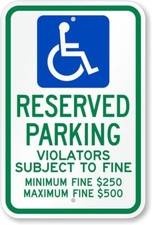 Ada handicap reserved for sale  USA