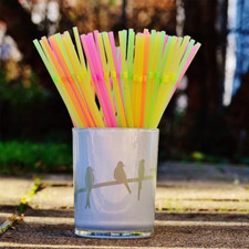 100 neon straws for sale  PORTH