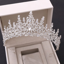Barroco Vintage Lujo Cristal Boda Corona Nupcial Tiara Fiesta Cabello Joyería segunda mano  Embacar hacia Mexico