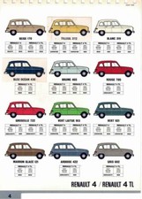 Catalogue brochure Renault 4 coloris 08/1978 France comprar usado  Enviando para Brazil