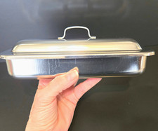 Bandeja médica/dentária pequena de aço inoxidável Polar Ware vintage com tampa, 31/4" x 83/4" EUA comprar usado  Enviando para Brazil