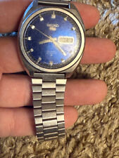 RELÓGIO VINTAGE 6119-8273 SEIKO 5 AUTOMÁTICO DATA DO DIA MOSTRADOR AZUL FUNCIONA PERFEITAMENTE. comprar usado  Enviando para Brazil