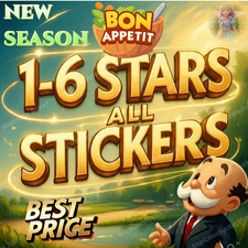 Usado, Monopoly Go 1⭐- 6⭐ TODOS os adesivos disponíveis MAIS BARATO🔥SUPER RÁPIDO⚡24/7 comprar usado  Enviando para Brazil