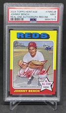 Usado, Johnny Bench 2024 Topps Heritage Real One tinta vermelha automática 28/75 PSA 9 Estado perfeito comprar usado  Enviando para Brazil
