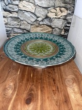 Prato de bolo decorativo tom de joia marroquina, peça central decorativa prata comprar usado  Enviando para Brazil