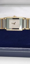Relógio feminino Rado DiaStar à prova de riscos de cerâmica e folheado a ouro com diamante. comprar usado  Enviando para Brazil