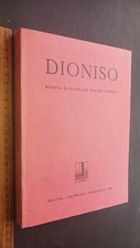 Dioniso rivista studi usato  Siracusa