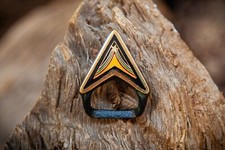 Usado, Vintage Raro Bronze Tech Ether Flying V Cloisonne Arrow – Fivela de cinto de latão comprar usado  Enviando para Brazil