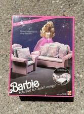 1990 Barbie Sofá-cama Cadeira Espreguiçadeira Rosa Brilhante Móveis USADOS  comprar usado  Enviando para Brazil