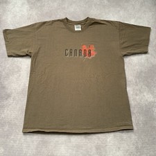 Camisa Vintage Anos 90 Canadá Folha de Bordo Tamanho XL Gráfico Turista Skate Natureza Marrom comprar usado  Enviando para Brazil