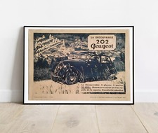 Poster vintage peugeot d'occasion  L'Isle-sur-la-Sorgue