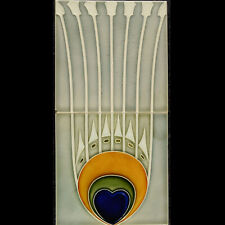 Atraente azulejo Art Nouveau original C 1900 NstG design de cauda de pavão Grohn comprar usado  Enviando para Brazil
