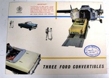Folheto de vendas de carros Ford Convertibles Zephyr ZODIAC Consul SEP 1956-57 #F5833/158 comprar usado  Enviando para Brazil