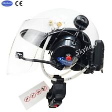 Capacete Bluetooth Paramotor redução de ruído fone de ouvido fibra de vidro capacete PPG EN966 comprar usado  Enviando para Brazil