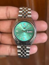 Relógio de pulso masculino Seiko 5 automático verde 💚 mostrador pulseira prata SNXS ⌚ comprar usado  Enviando para Brazil