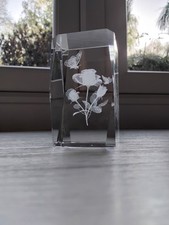 Crystal paperweight flowers for sale  FLEET