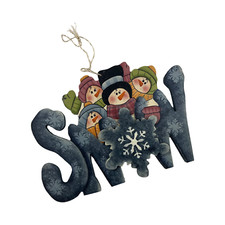 Wooden ornament snowman for sale  Porter