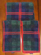 Toalhas de mão xadrez Ralph Lauren tartan banho 3 peças Vintage Marinho, Verde, Vermelho comprar usado  Enviando para Brazil