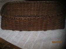 PEQUENA CESTA DE MADEIRA QUADRADA PRIMITIVA ANTIGA 10" pátina escura comprar usado  Enviando para Brazil