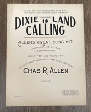Dixieland calling sheet for sale  Corpus Christi