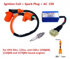 Bobina de ignição de corrida de alto desempenho + vela de ignição + AC CDI para GY6 50/125cc 150cc comprar usado  Enviando para Brazil