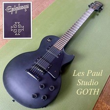 Guitarra elétrica Epiphone Goth Les Paul Studio Pitch preta S/N 08101505543 comprar usado  Enviando para Brazil