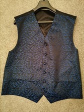 Waistcoat mens navy for sale  WEDNESBURY