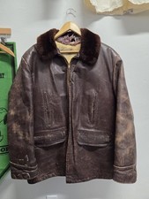 Jaqueta masculina de couro marrom vintage anos 50 1950 Hercules Talon  comprar usado  Enviando para Brazil