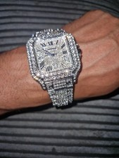 Mens bling watch for sale  LUTON